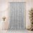Silver sequin wedding backdrop curtain with elegant floral decor
