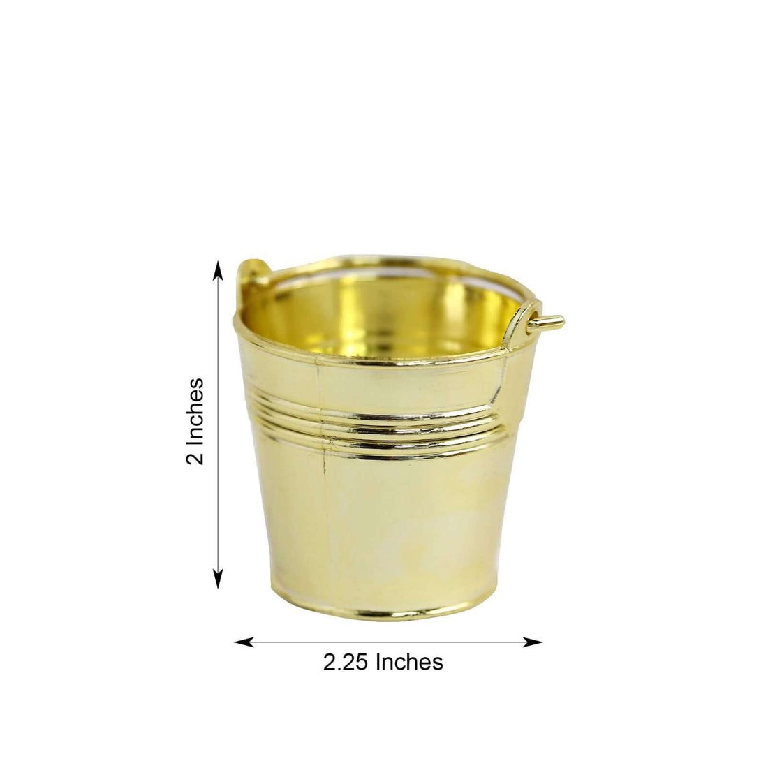 12-Pack Gold Mini Pail Bucket Candy Boxes | eFavormart