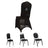 Black banquet chairs set with stylish design and comfortable seating.