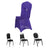 Purple chair cover with decorative ring, suitable for event decoration