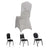 Elegant white chair cover with decorative back detail