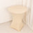 Beige stretch table cover for round table
