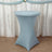 Blue stretch table cover for events and parties.