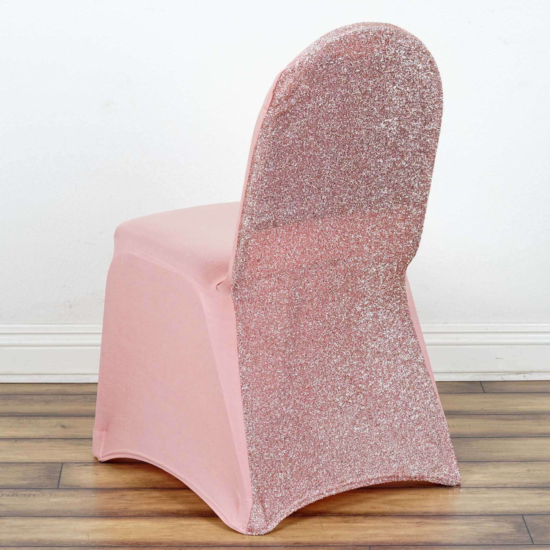 Pink chair with a sparkling back design