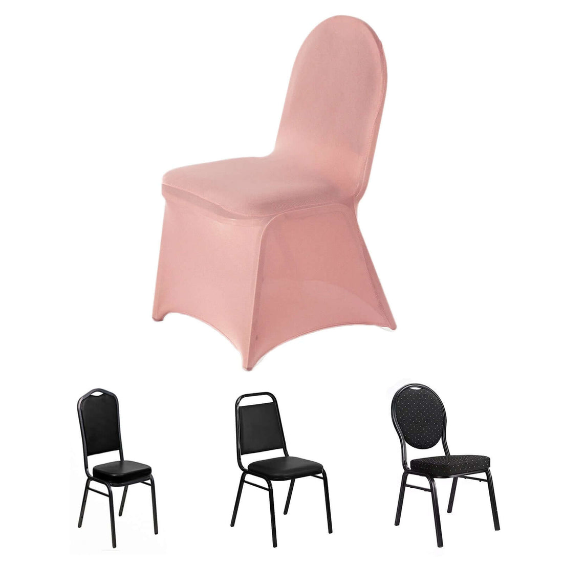 Pink banquet chair on a plain white background