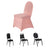 Pink banquet chair on a plain white background