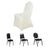 White chair cover on a plain white backdrop