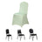 Four styles of dining chairs in various designs and colors.