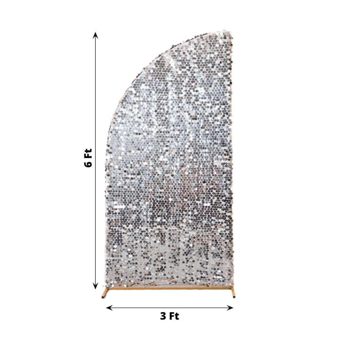 Silver Sequin Chiara Backdrop Stand Cover | eFavormart