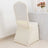 Elegant cream chair cover for weddings and events.
