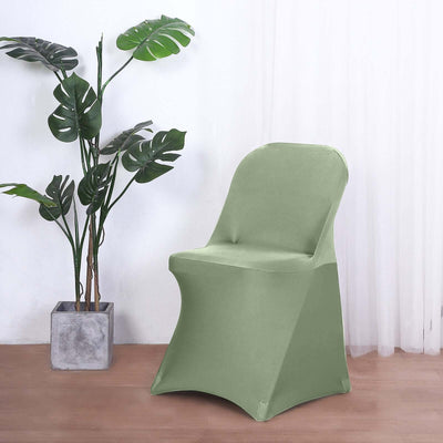Stretch Spandex Folding Chair Cover Dusty Sage Green - Durable 160GSM Fitted Slipcover