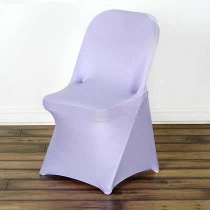 Stretch Spandex Folding Chair Cover Lavender Lilac - Durable 160GSM Fitted Slipcover