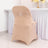 Elegant beige chair cover with decorative back detail