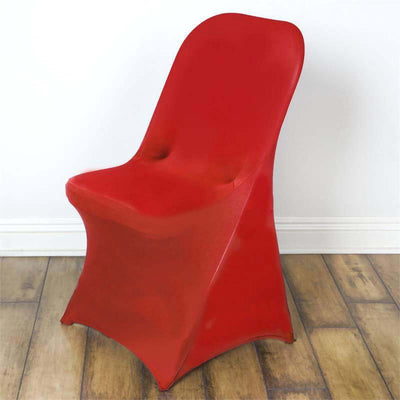Stretch Spandex Folding Chair Cover Red - Durable 160GSM Fitted Slipcover