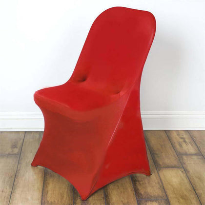 Stretch Spandex Folding Chair Cover Red - Durable 160GSM Fitted Slipcover