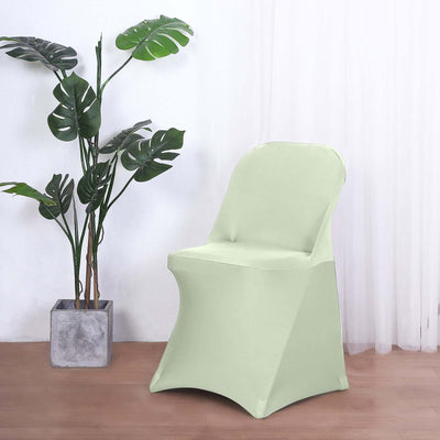 Stretch Spandex Folding Chair Cover Sage Green - Durable 160GSM Fitted Slipcover