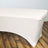 White fitted table cover for event use