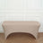Beige stretch table cover for rectangular tables