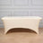 Stretch table cover in ivory color for events and gatherings