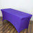 Purple stretch table cover for events and displays