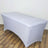 White stretch table cover for events and parties