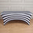 Black and white striped table cover for events and decor