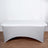 White table cover with a fitted design for events and gatherings