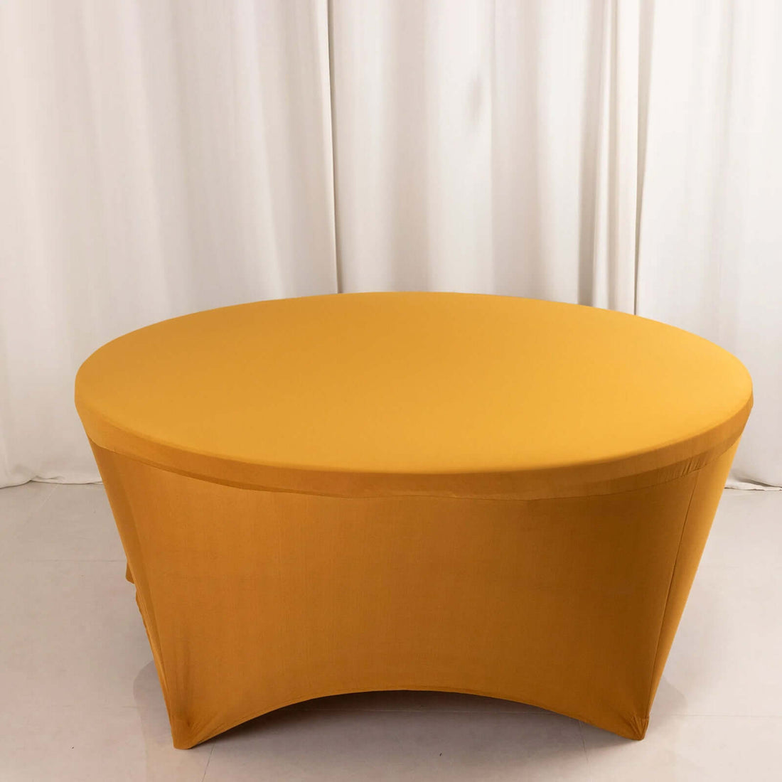 Yellow round table cover for events and parties