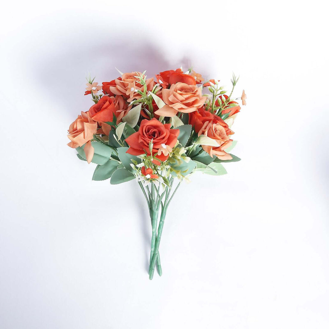 Terracotta Rust Silk Rose Bridal Bouquet | eFavormart