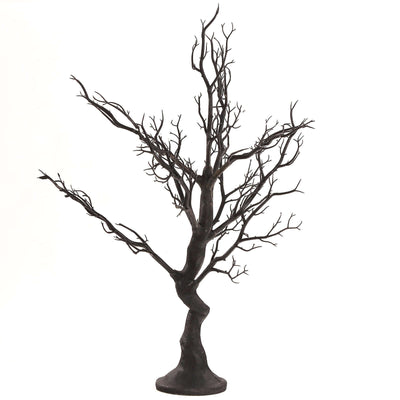 Black decorative tree sculpture with intricate branches #whtbkgd