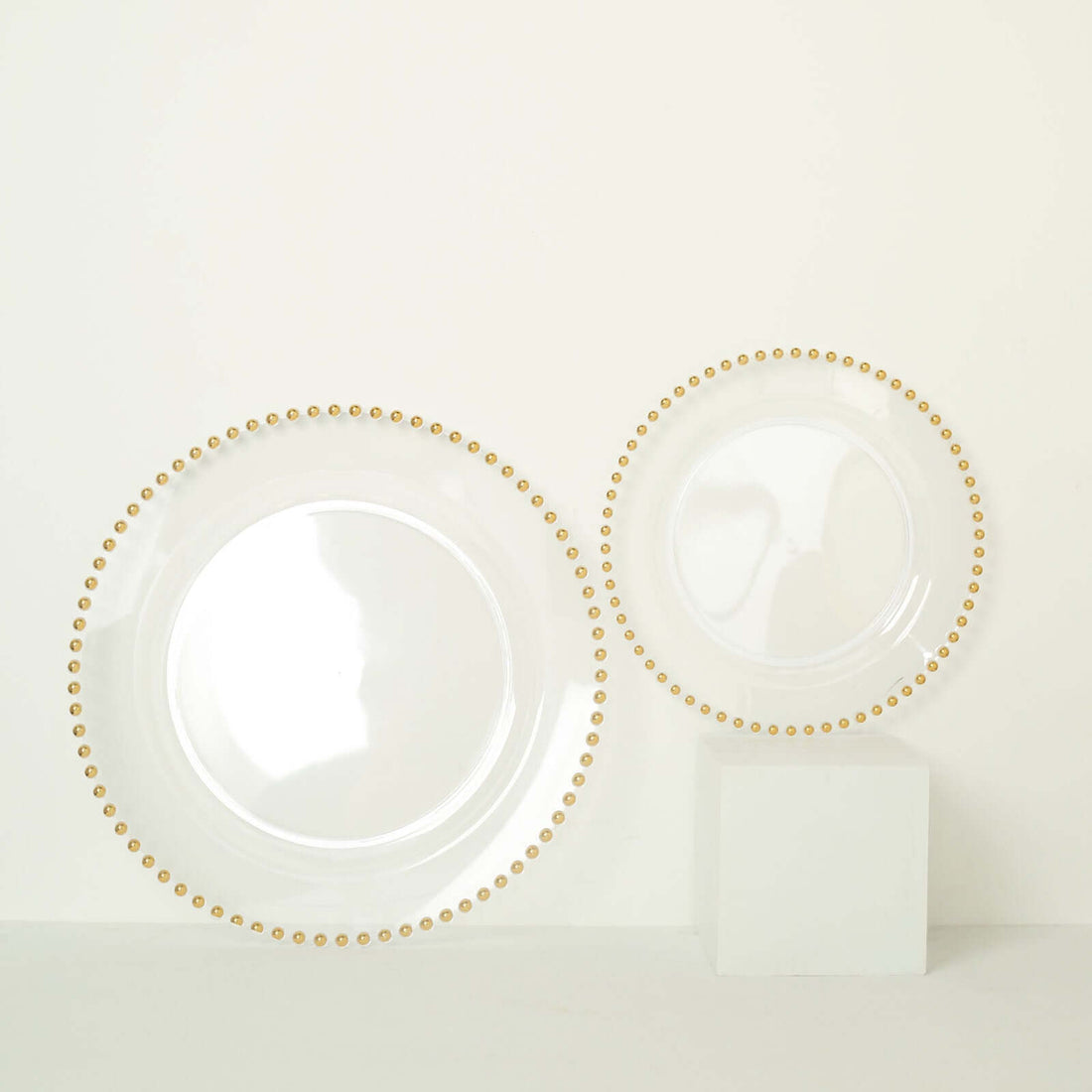 Plastic Beaded Rim Dinner Plates 10