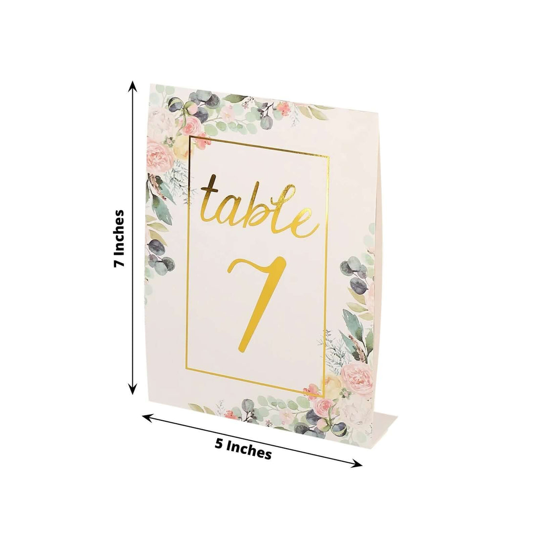 Table Numbers Peony Flower Design 7