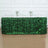 Green leaf table skirt for events and parties.