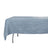 Blue textured tablecloth on a folding table