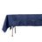 Navy tablecloth with a textured finish on a folding table