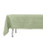 Green tablecloth on a folding table