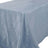Light blue tablecloth with a textured finish, elegantly draped.