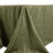 Olive green tablecloth with a textured finish, draped elegantly.