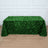 Green leaf table cover for events and decorations.