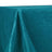 Teal tablecloth with a textured finish, draping elegantly.