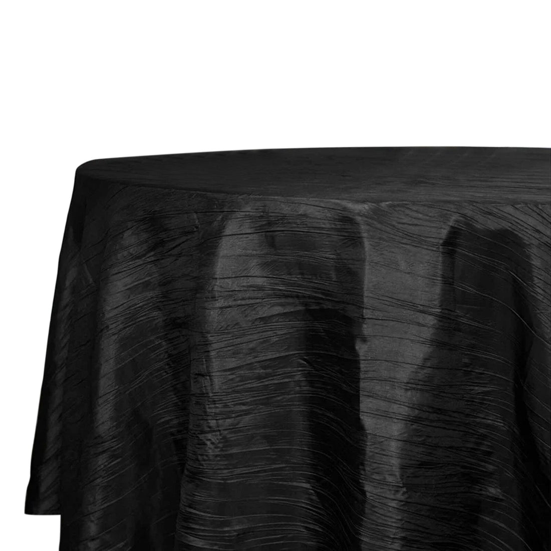 Black textured tablecloth on a plain background.