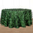 Green leaf-patterned tablecloth for decoration and events.