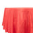 Red tablecloth draped elegantly over a round table.