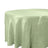 Round light green tablecloth with a textured finish