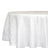 White round tablecloth with a textured finish, ideal for events and dining.