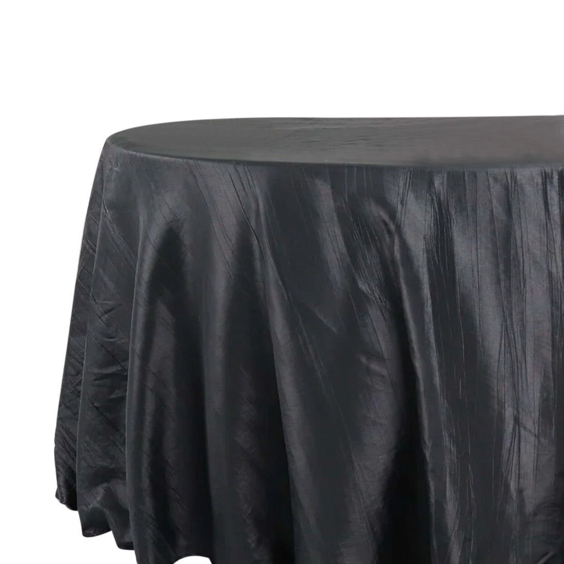 Black tablecloth with a smooth, elegant finish