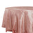 Pink round tablecloth with a shiny texture, perfect for events and dining.
