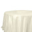 White round tablecloth with a smooth, elegant texture.