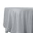 Silver round tablecloth on a plain backdrop