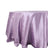 Lavender tablecloth with a smooth, shiny finish